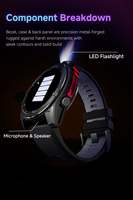 Montre connectée F8 Pro 1.43'' AMOLED, appels, étanche 5ATM, montre de sport d'extérieur, fréquence cardiaque, pression artérielle