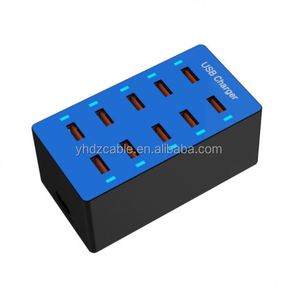 10-Port <b>USB</b> 5V/2.4A Fast Charging Desktop & Travel Charger for Mobile Phones & Earphones Universal EU/US/UK <b>Sockets</b> - Product Image 4