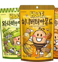 Snacks coréens Babe Tom Farm Amandes aromatisées au beurre de miel et au wasabi Vente en gros 80g*40 Durée de conservation de 500 jours