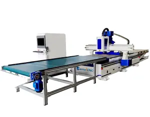 Linea di produzione dell'armadio per mobili con pannello in legno CA-1325 macchina per nidificazione cnc caricamento automatico scarico router cnc per cucina