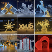 Motif 3D lumineux cerf de Noël extérieur chien éclairé Ken cerf cheval animaux décorations de cour