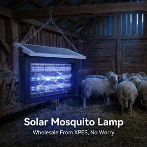 Lampe anti-moustiques solaire robuste 15W avec grille <span class=keywords><strong>de</strong></span> sortie 3000V et batterie 4000mAh, <span class=keywords><strong>de</strong></span> qualité professionnelle, sur pied, pour ranch - Product Image 3