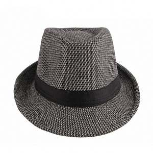 Chapeaux Fedora Jazz en Laine Nouvelle Collection Automne Hiver pour Hommes d'Âge Moyen, avec Imprimé Gonflé et Pare-Soleil Intégré - Product Image 2