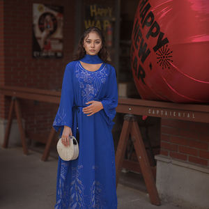 Nieuwe Groothandel Afrikaanse Traditionele Kleding Moslim Strass Elegante Damesjurk - Product Image 4