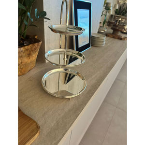 Support à gâteau à 3 étages avec poignée, élégant présentoir métallique pour gâteaux, pâtisseries, fruits et occasions spéciales - Product Image 1