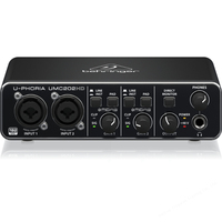 Behringer UMC202HD Audiophile 2x2, Antarmuka Audio USB 24-Bit/192 kHz dengan Preamplifier Mikrofon Midas