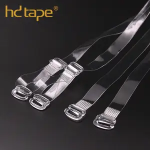 Custom plastic clear hooks anti-yellowing invisible tpu clear transparent bra straps