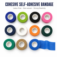 Bande de contention élastique cohésive sans latex 5cm*4.5m, non tissée, douce pour la peau, respirante, colorée, pour soins des plaies chez le chien, le chat et le cheval
