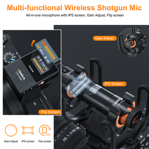 Microphone sans fil <span class=keywords><strong>COMICA</strong></span> VM30 XLR à condensateur super cardioïde, portable, avec contrôle de gain, affichage OLED, alimentation, pour caméra, 2.4G - Product Image 4