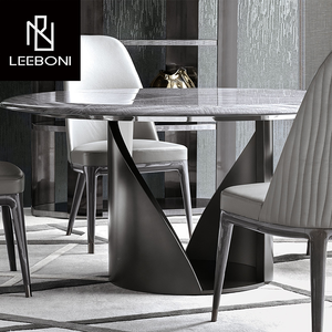Fabricante de China, muebles de comedor de lujo, juego de mesa de comedor de mármol con mesa de comedor redonda giratoria <span class=keywords><strong>Lazy</strong></span> <span class=keywords><strong>Susan</strong></span> - Product Image 6