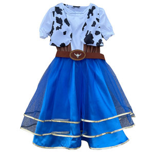 Disfraces de Halloween para Fiesta, Disfraces de Vaquera del Oeste para <span class=keywords><strong>Niñas</strong></span>, Vestido de Tul Azul, Disfraces de Pirata Vaquero - Product Image 5
