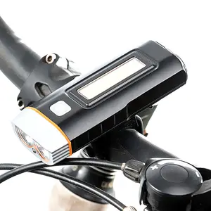 Farol multifuncional para bicicleta, com carregamento usb, cob, luz recarregável, lâmpada para trabalho em ímã