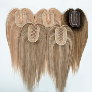 Listo para enviar: Topper de cabello humano ruso de 3x5 pulgadas para mujer, con cutícula alineada, base de seda de parte libre y trama. - Product Image 6
