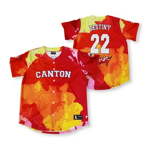 Tùy Chỉnh Bóng Chày Đồng Phục Set Áo Sơ Mi Quần Thăng Hoa Logo In Strip Bóng Chày Softball Wear