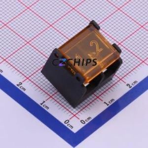 DBT50G-7.62-2P-BK-P Barrier Terminal Block Through hole,P=7.62mm Connector With Cover Plate 7.62mm 1x2P Straight Pin - Product Image 1