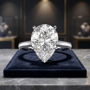 Anillo de Boda de Plata de Ley 925 con Zirconia Ovalada Transparente de 3CT, Elegante Anillo de Compromiso para Fiesta o Cóctel, Joyería Fina, Regalo para Mujer - Product Image 4