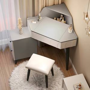 New Style Flip Dresser Wood Lighted Modern Simple <strong>Narrow</strong> Small Apartment Cream Style Triangle Corner Makeup Panel <strong>Dressing</strong> <strong>Table</strong> - Product Image 4