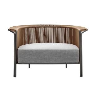 Conjunto de Muebles de Jardín de Mimbre de Estilo Nórdico, Mesa y Sillas de Bambú Impermeables Minimalistas para 2 Personas, Muebles de Balcón y Patio - Product Image 3