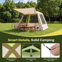 Carpa de Playa Inflable OEM/ODM con Arco, 4m², Puerta Única, Tres Ventanas, Protección Solar UPF 50+, Portátil y Flotante