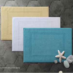 <span class=keywords><strong>Tapis</strong></span> de pied avec logo personnalisé en relief, 100% coton, super absorbant, serviette antidérapant, 1 pièce - Product Image 4