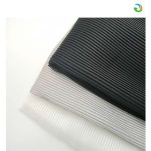 100% Polyester Jacquard dur Tulle maille tissu Nylon élastique rideau pour filles noir holographique puissance maille fabrication facile - Product Image 1