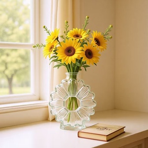 Vaso <span class=keywords><strong>in</strong></span> <span class=keywords><strong>Vetro</strong></span> Piatto Personalizzato Stile Ins Sunshine per Soggiorno, Tavolo da Pranzo, Casa, Bomboniere, <span class=keywords><strong>Vasi</strong></span> per Fiori, Artigianato - Product Image 5