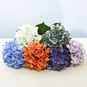 <b>Single</b> 3D Film Hydrangea Plastic Silk <b>Flowers</b> High Simulation Wedding Home Decorations - Product Image 1