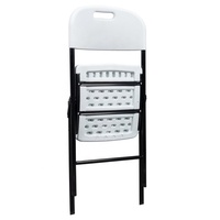 Chaises pliantes en HDPE blanc robustes et empilables, capacité 850 lb, pour fêtes, banquets et événements – Offre Spéciale
