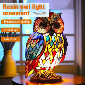 Bouledogue <span class=keywords><strong>français</strong></span> et carlin LED veilleuse série de lampes animales mignonnes lueur ambiante chaude résine tachée artisanat cadeau de table pour les amoureux des chiens - Product Image 3