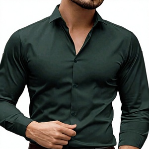 เสื้อเชิ้ตผู้ชายพรีเมียม ผ้าฝ้าย 100% คุณภาพสูง สีพื้น เรียบหรู สำหรับธุรกิจและลำลอง แขนยาว เหมาะสำหรับผู้ชาย - Product Image 4