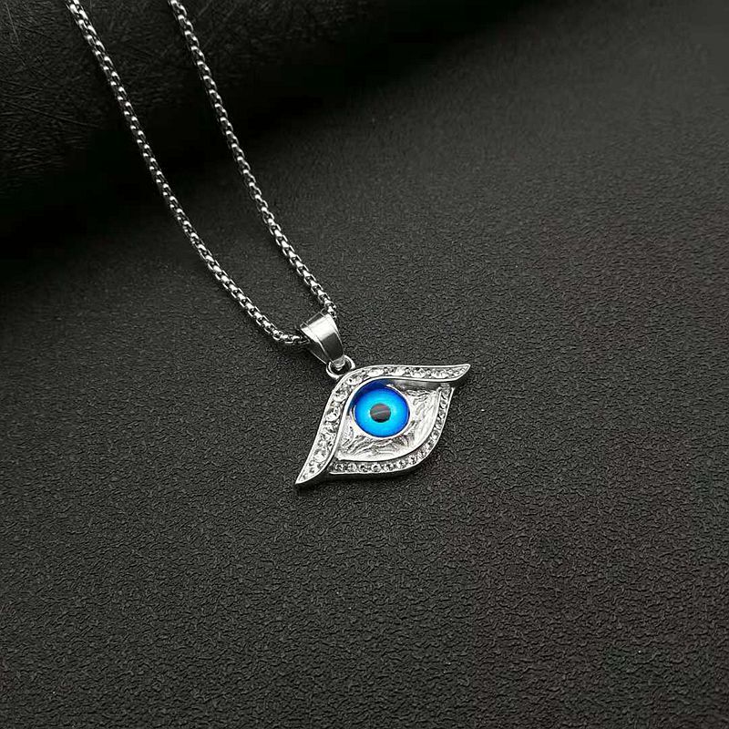 Pendentif simple couleur acier