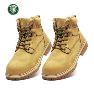 Bota de trabajo de construcción con punta de acero de 6 pulgadas, zapatos de trabajo de cuero de trigo para seguridad de hombres - Product Image 6
