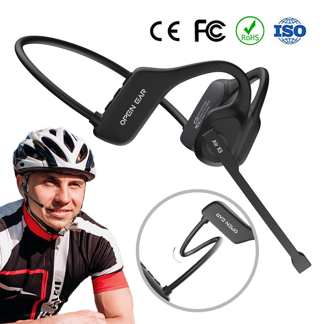 X3 Open Ear Air Conduction Bluetooth Headphones with Mic for Cycling Drive Noise Reduction Call Wireless Communication Earphones