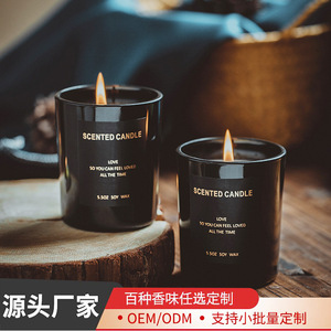 Vela Aromática Yuhuan de Cera de Soya, Cilindro Negro, Aromaterapia, Decoración del Hogar, Regalo para el Día de San Valentín - Product Image 3