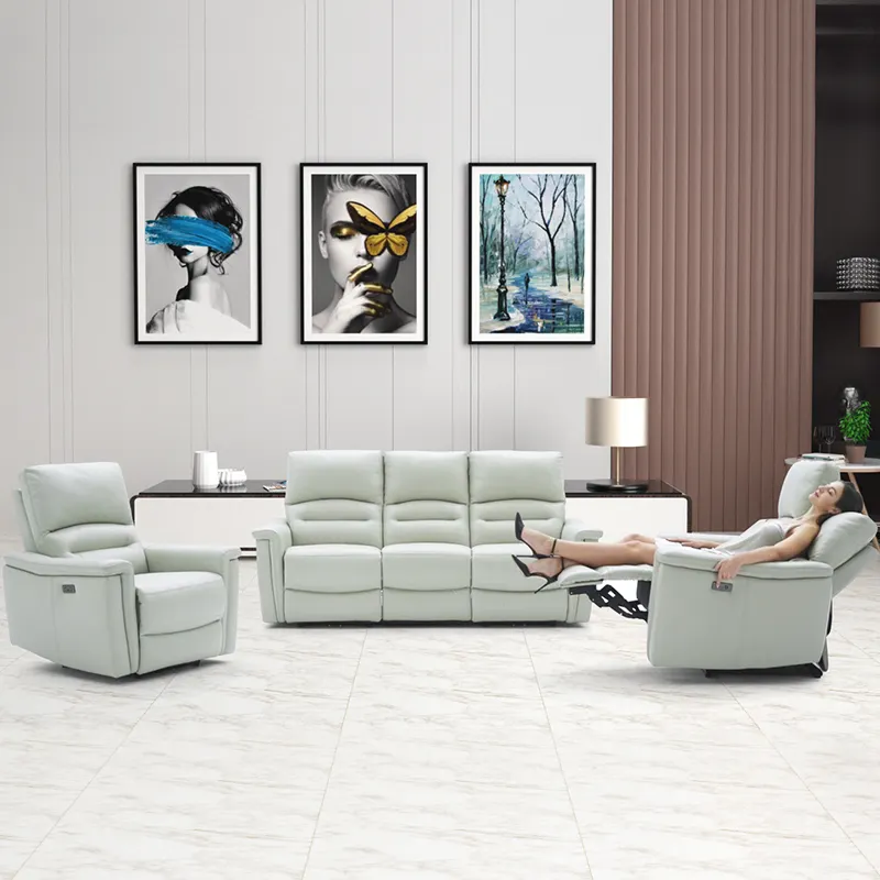 Manwah Jubel Luxus Hohe Qualität Home Wohnzimmer Elektrische <span class=keywords><strong>Liege</strong></span> Leder Funktionale Sofa Set