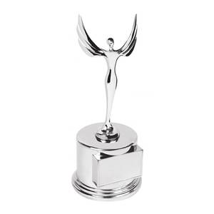 Trophée en métal Déesse de la Victoire, plaque en cuivre et verre pour cadeaux promotionnels et d'accueil - Product Image 1