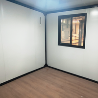 Maison conteneur extensible préfabriquée moderne noir mat avec éclairage LED pour glamping dans le désert, cabane de villégiature, vente en gros directe usine