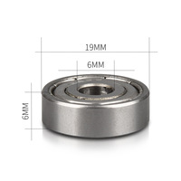 Roulement à billes à gorge profonde micro 626-2RS ZZ, petit roulement en acier au carbone pour jouet, 6*19*6mm