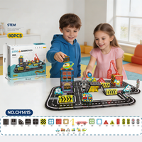 Bloques de Construcción Magnéticos para Ingeniería de Construcción de Carreteras de 7.5CM, 58 y 80 Piezas, Juguete Educativo STEM DIY para Niños, Venta al Por Mayor