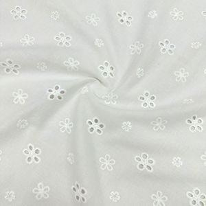 Tela <span class=keywords><strong>de</strong></span> encaje <span class=keywords><strong>de</strong></span> algodón ligero con bordado floral vintage, <span class=keywords><strong>tul</strong></span> <span class=keywords><strong>de</strong></span> malla texturizado elegante vintage para ropa, vestidos y manteles. - Product Image 3