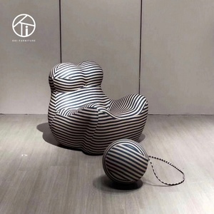 Sofá <span class=keywords><strong>reclinable</strong></span> moderno para sala de estar, <span class=keywords><strong>silla</strong></span> <span class=keywords><strong>reclinable</strong></span> de tela tapizada a rayas, <span class=keywords><strong>con</strong></span> reposapiés, de terciopelo - Product Image 6