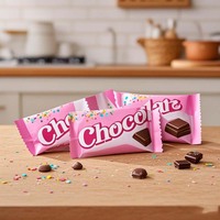 Sacs en Mylar réutilisables à fermeture éclair sur 3 côtés, imprimés en héliogravure, pour l'emballage de chewing-gum et de chocolat, résistants aux chocs, personnalisés