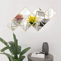 Fabricant direct acrylique carré décoratif miroir mural Art déco pour salon porche couloir escalier salle de bain usage domestique
