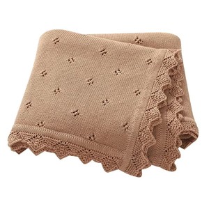 Custom 100% Cotton 4 Layers Muslin Swaddle <strong>Blanket</strong> with Lace Edge Baby <strong>Sleeping</strong> Bedding Cover - Product Image 6