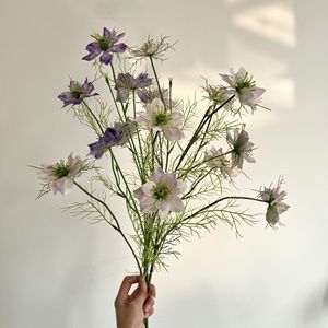 ดอกไม้ประดิษฐ์ ดอกไม้ผ้าไหม สีขาว สีชมพู สีฟ้าอ่อน งานแต่งงาน อุปกรณ์ประกอบฉากถ่ายภาพกลางแจ้ง ของตกแต่งบ้าน ความสมจริงสูง - Product Image 3