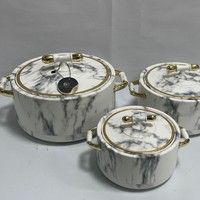 Chauffe-Plats de Luxe Doré pour Hotpot – Ensemble 1L, 2L, 3.5L – Casseroles Isothermes pour Buffet, Traiteur, Fêtes, Ramadan – Logistique Nigériane