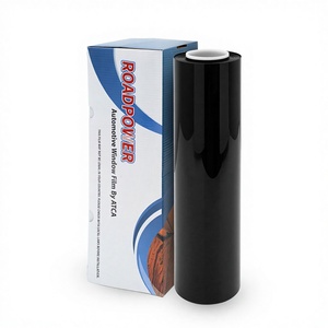 Film pour vitres Roadpower durable, série SPT, 50 cm * 150 m, noir super foncé avec protection UV et fonctions de confidentialité pour voitures - Product Image 1