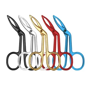 Straight Tip Hairgrip Eyebrow Flat Tip Tweezers Hair Plucker Scissors Shaped Eyebrow Straight Tip Eyebrow Tweezers Clip