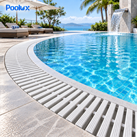 Grille de piscine flexible en ABS pour drain de trop-plein, grilles courbes et droites pour piscines, antidérapante et résistante aux UV