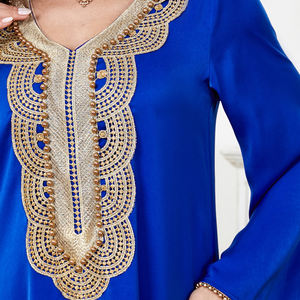 Abaya à perles tendance 2024, motif modeste, vêtements islamiques, caftan marocain, gamis, robe musulmane pour femmes, robe arabe, Dubai musulman - Product Image 6